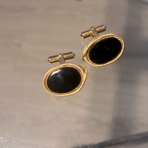 Vintage Destiny black onyx cuff links